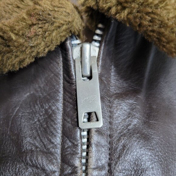 US Vintage Leather G-1 Flight Jacket Vietnam War No Lining Medium / Large - Picture 6 of 11